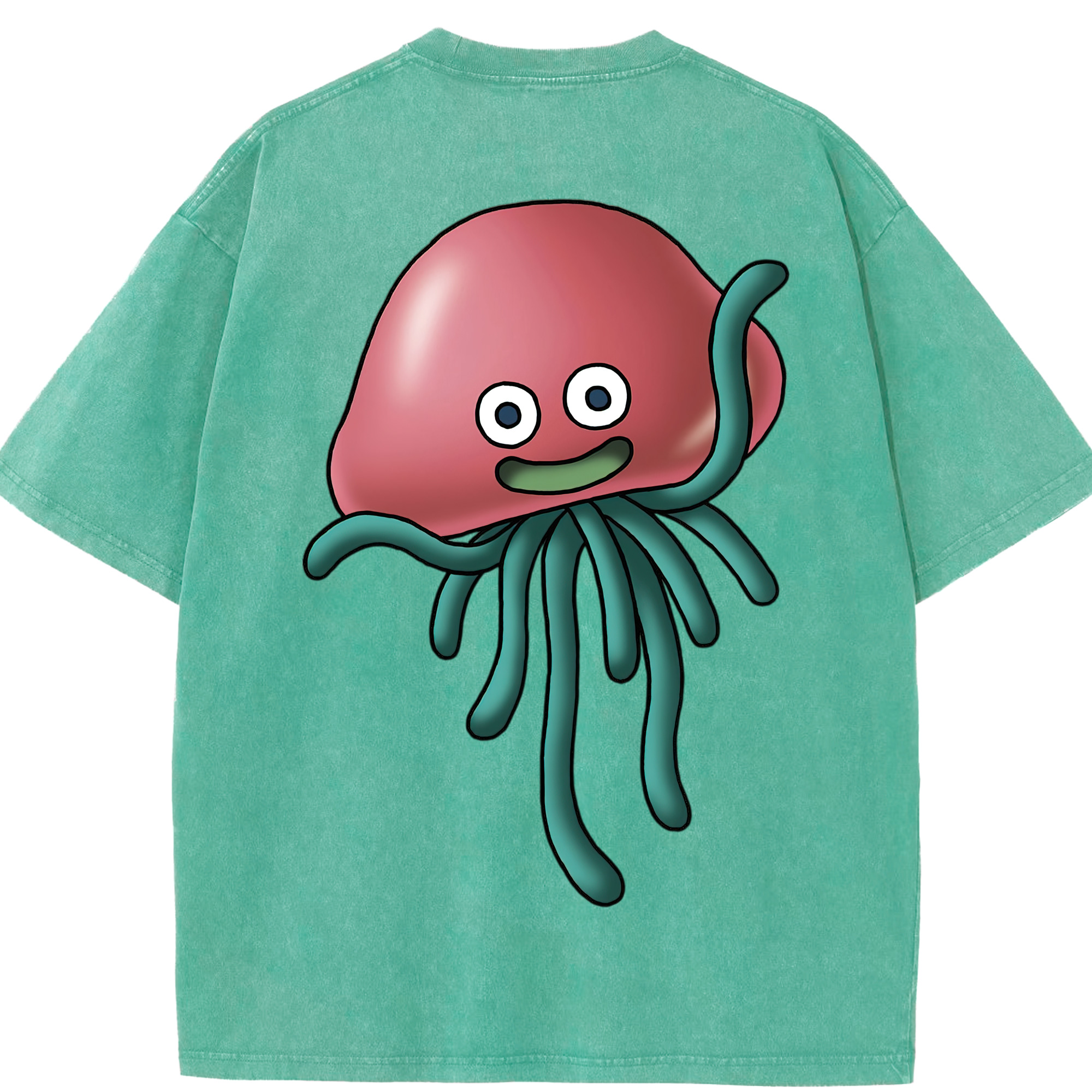（画像用） ドラゴンクエスト Doragon Kuesuto Dragon Quest 綿100% ヴィンテージ風 半袖Tシャツ（背面プリント）